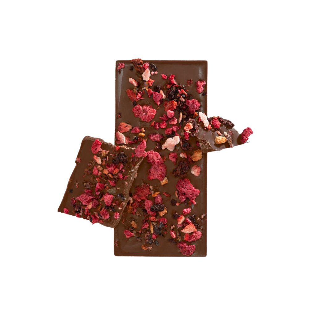 Mixed Berry Milk Chocolate Bar 50g
