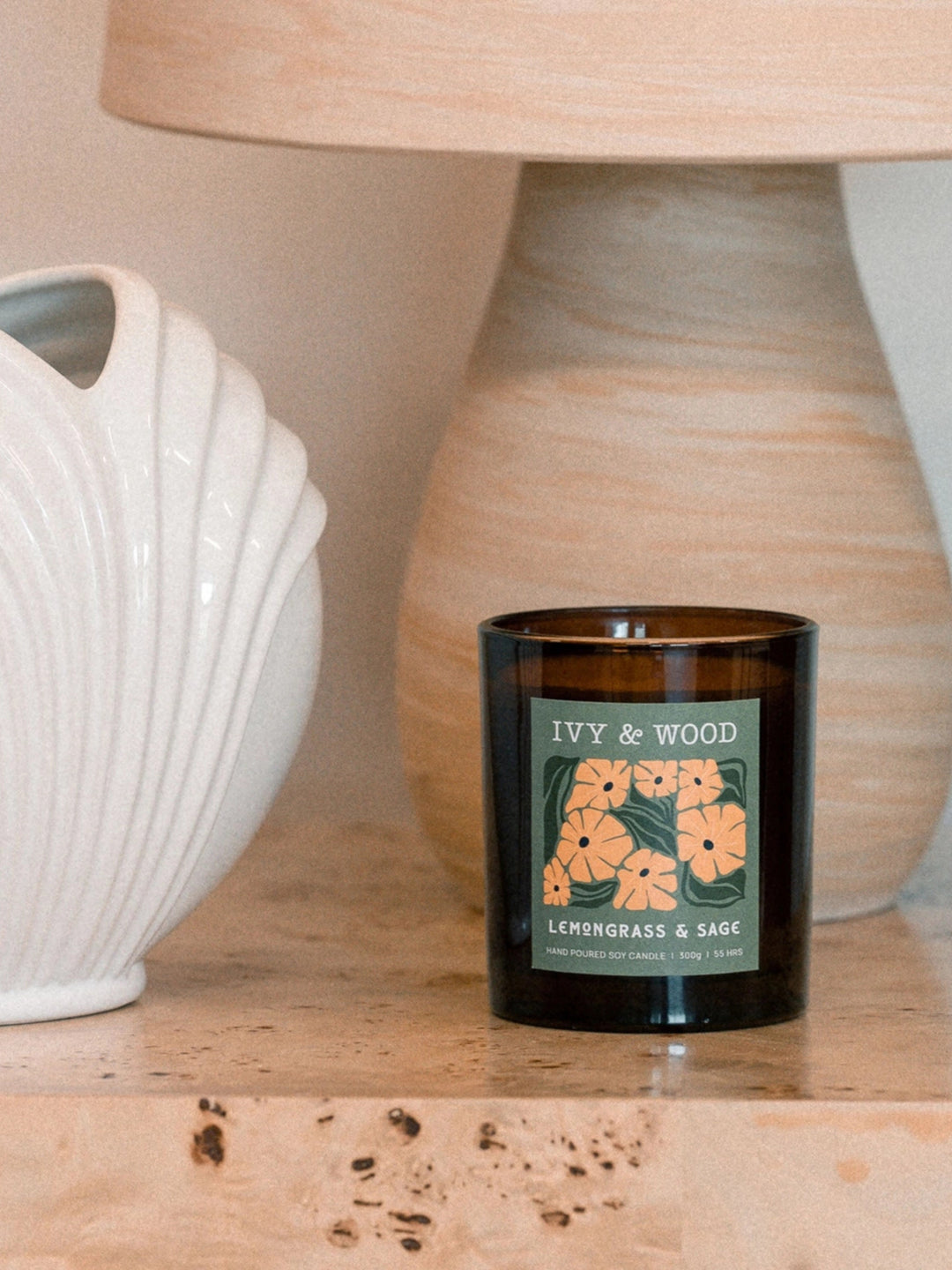 Lemongrass & Sage Scented Candle