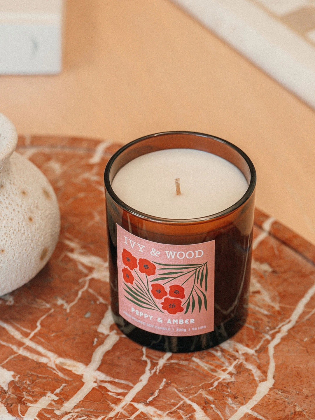 Poppy & Amber Scented Candle