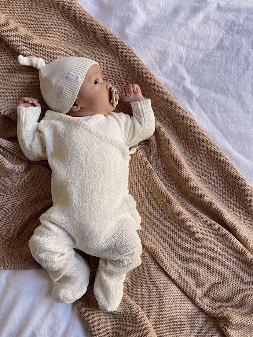 Cozy Teddy Boucle Romper: 3-6 Months